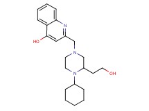 2-{[4-cyclohexyl-3-(2-hydroxyethyl)-1-piperazinyl]methyl}-4-quinolinol