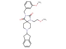 8-(2,3-dihydro-1H-inden-2-yl)-3-(3-methoxybenzyl)-1-(2-methoxyethyl)-1,3,8-triazaspiro[4.5]decane-2,4-dione