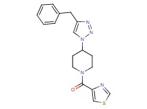 4-(4-benzyl-1H-1,2,3-triazol-1-yl)-1-(1,3-thiazol-4-ylcarbonyl)piperidine