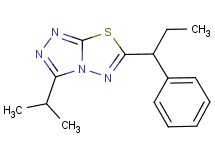 3-isopropyl-6-(1-phenylpropyl)[1,2,4]triazolo[3,4-b][1,3,4]thiadiazole