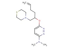 N,N-dimethyl-6-{[1-(thiomorpholin-4-ylmethyl)pent-4-en-1-yl]oxy}pyridazin-3-amine