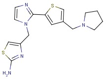 4-({2-[4-(pyrrolidin-1-ylmethyl)-2-thienyl]-1H-imidazol-1-yl}methyl)-1,3-thiazol-2-amine