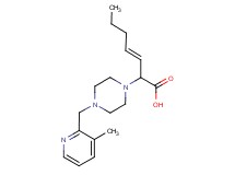 (3E)-2-{4-[(3-methylpyridin-2-yl)methyl]piperazin-1-yl}hept-3-enoic acid