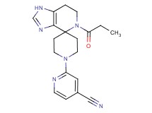 2-(5-propionyl-1,5,6,7-tetrahydro-1'H-spiro[imidazo[4,5-c]pyridine-4,4'-piperidin]-1'-yl)isonicotinonitrile