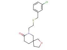 7-{2-[(3-chlorobenzyl)thio]ethyl}-2-oxa-7-azaspiro[4.5]decan-8-one