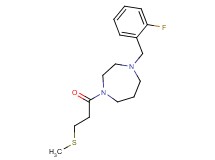 1-(2-fluorobenzyl)-4-[3-(methylthio)propanoyl]-1,4-diazepane