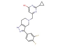 2-cyclopropyl-6-{[3-(3,4-difluorophenyl)-1,4,6,7-tetrahydro-5H-pyrazolo[4,3-c]pyridin-5-yl]methyl}pyrimidin-4-ol