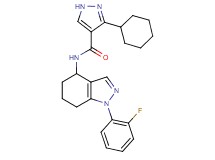 3-cyclohexyl-N-[1-(2-fluorophenyl)-4,5,6,7-tetrahydro-1H-indazol-4-yl]-1H-pyrazole-4-carboxamide