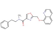 N-methyl-N-(2-phenylethyl)-2-[(8-quinolinyloxy)methyl]-1,3-oxazole-4-carboxamide