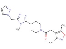 1-[(3,5-dimethylisoxazol-4-yl)acetyl]-4-[4-methyl-5-(1H-pyrazol-1-ylmethyl)-4H-1,2,4-triazol-3-yl]piperidine