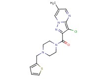 3-chloro-6-methyl-2-{[4-(2-thienylmethyl)piperazin-1-yl]carbonyl}pyrazolo[1,5-a]pyrimidine