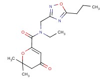 N-ethyl-2,2-dimethyl-4-oxo-N-[(5-propyl-1,2,4-oxadiazol-3-yl)methyl]-3,4-dihydro-2H-pyran-6-carboxamide