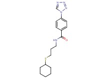 N-[3-(cyclohexylthio)propyl]-4-(1H-tetrazol-1-yl)benzamide