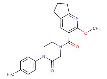 4-[(2-methoxy-6,7-dihydro-5H-cyclopenta[b]pyridin-3-yl)carbonyl]-1-(4-methylphenyl)-2-piperazinone