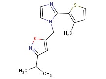 3-isopropyl-5-{[2-(3-methyl-2-thienyl)-1H-imidazol-1-yl]methyl}isoxazole