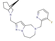 2-[(1R*,5S*)-6-azabicyclo[3.2.1]oct-6-ylmethyl]-5-[(3-fluoro-2-pyridinyl)methyl]-5,6,7,8-tetrahydro-4H-pyrazolo[1,5-a][1,4]diazepine
