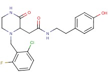 2-[1-(2-chloro-6-fluorobenzyl)-3-oxo-2-piperazinyl]-N-[2-(4-hydroxyphenyl)ethyl]acetamide