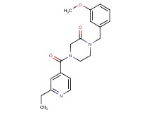 4-(2-ethylisonicotinoyl)-1-(3-methoxybenzyl)-2-piperazinone