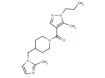4-[(2-methyl-1H-imidazol-1-yl)methyl]-1-[(5-methyl-1-propyl-1H-pyrazol-4-yl)carbonyl]piperidine