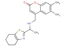 6,7-dimethyl-4-({[1-(4,5,6,7-tetrahydro-1,3-benzothiazol-2-yl)ethyl]amino}methyl)-2H-chromen-2-one