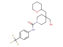 4-(hydroxymethyl)-4-(tetrahydro-2H-pyran-2-ylmethyl)-N-[4-(trifluoromethyl)phenyl]-1-piperidinecarboxamide