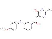 5-(2-{3-[(4-methoxyphenyl)amino]-1-piperidinyl}-2-oxoethyl)-2-methyl-4(3H)-pyrimidinone