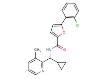 5-(2-chlorophenyl)-N-[cyclopropyl(3-methyl-2-pyridinyl)methyl]-2-furamide