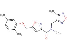 5-[(2,5-dimethylphenoxy)methyl]-N-methyl-N-[(4-methyl-1,2,5-oxadiazol-3-yl)methyl]isoxazole-3-carboxamide