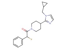 4-[1-(cyclopropylmethyl)-1H-imidazol-2-yl]-1-[fluoro(phenyl)acetyl]piperidine