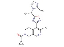 2-(cyclopropylcarbonyl)-6-methyl-5-{5-[1-(2-methyl-1H-imidazol-1-yl)ethyl]-1,2,4-oxadiazol-3-yl}-1,2,3,4-tetrahydro-2,7-naphthyridine