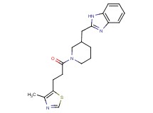 2-({1-[3-(4-methyl-1,3-thiazol-5-yl)propanoyl]-3-piperidinyl}methyl)-1H-benzimidazole