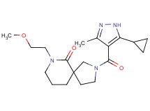 2-[(5-cyclopropyl-3-methyl-1H-pyrazol-4-yl)carbonyl]-7-(2-methoxyethyl)-2,7-diazaspiro[4.5]decan-6-one
