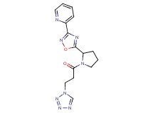 2-(5-{1-[3-(1H-tetrazol-1-yl)propanoyl]-2-pyrrolidinyl}-1,2,4-oxadiazol-3-yl)pyridine