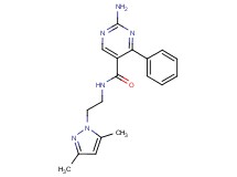 2-amino-N-[2-(3,5-dimethyl-1H-pyrazol-1-yl)ethyl]-4-phenylpyrimidine-5-carboxamide