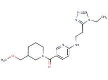 N-[2-(4-ethyl-4H-1,2,4-triazol-3-yl)ethyl]-5-{[3-(methoxymethyl)piperidin-1-yl]carbonyl}pyridin-2-amine