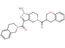 2-{[5-(3,4-dihydro-2H-chromen-3-ylcarbonyl)-1-methyl-4,5,6,7-tetrahydro-1H-pyrazolo[4,3-c]pyridin-3-yl]carbonyl}-1,2,3,4-tetrahydroisoquinoline