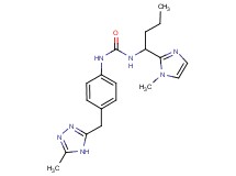 N-[1-(1-methyl-1H-imidazol-2-yl)butyl]-N'-{4-[(5-methyl-4H-1,2,4-triazol-3-yl)methyl]phenyl}urea