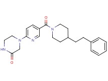 4-(5-{[4-(2-phenylethyl)-1-piperidinyl]carbonyl}-2-pyridinyl)-2-piperazinone