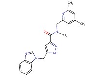 5-(1H-benzimidazol-1-ylmethyl)-N-[(4,6-dimethylpyridin-2-yl)methyl]-N-methyl-1H-pyrazole-3-carboxamide