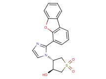 (3S*,4S*)-4-(2-dibenzo[b,d]furan-4-yl-1H-imidazol-1-yl)tetrahydrothiophene-3-ol 1,1-dioxide