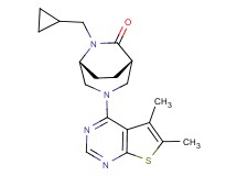 (1S*,5R*)-6-(cyclopropylmethyl)-3-(5,6-dimethylthieno[2,3-d]pyrimidin-4-yl)-3,6-diazabicyclo[3.2.2]nonan-7-one