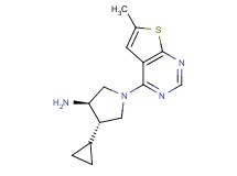 (3R*,4S*)-4-cyclopropyl-1-(6-methylthieno[2,3-d]pyrimidin-4-yl)pyrrolidin-3-amine