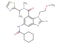 5-[(cyclohexylcarbonyl)amino]-1-(2-methoxyethyl)-N-methyl-N-[1-(1,3-thiazol-2-yl)ethyl]-1H-benzimidazole-7-carboxamide