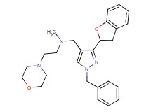 N-{[3-(1-benzofuran-2-yl)-1-benzyl-1H-pyrazol-4-yl]methyl}-N-methyl-2-(4-morpholinyl)ethanamine