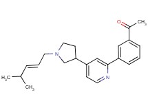 1-[3-(4-{1-[(2E)-4-methylpent-2-en-1-yl]pyrrolidin-3-yl}pyridin-2-yl)phenyl]ethanone