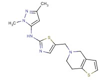 5-(6,7-dihydrothieno[3,2-c]pyridin-5(4H)-ylmethyl)-N-(1,3-dimethyl-1H-pyrazol-5-yl)-1,3-thiazol-2-amine