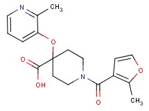 1-(2-methyl-3-furoyl)-4-[(2-methylpyridin-3-yl)oxy]piperidine-4-carboxylic acid