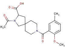 2-acetyl-8-(2-methoxy-5-methylbenzoyl)-2,8-diazaspiro[4.5]decane-3-carboxylic acid
