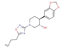 (3S*,4S*)-4-(1,3-benzodioxol-5-yl)-1-(5-propyl-1,2,4-oxadiazol-3-yl)piperidin-3-ol