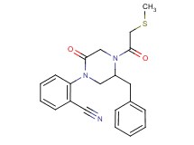 2-{5-benzyl-4-[(methylthio)acetyl]-2-oxo-1-piperazinyl}benzonitrile